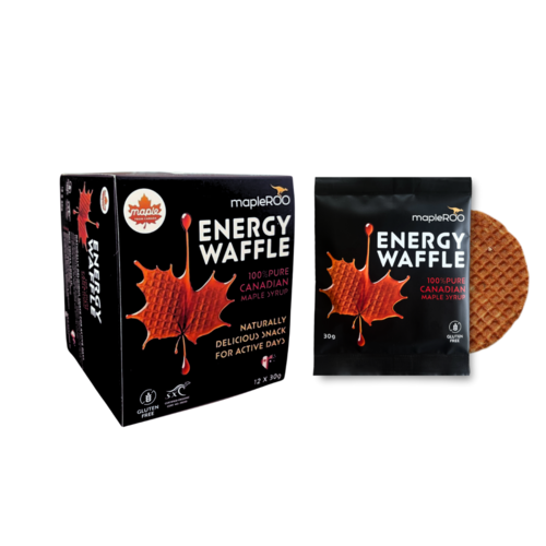 Try mapleROO Energy Waffles made with organic ingredients and gluten free for endurance athlete or to give you energy you need during  the day or during an adventure. 