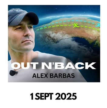 Out N'Back. Alex Barbas is running Sydney to Perth and Go Back to Sydney to raise money for Startlight Children Hospital.