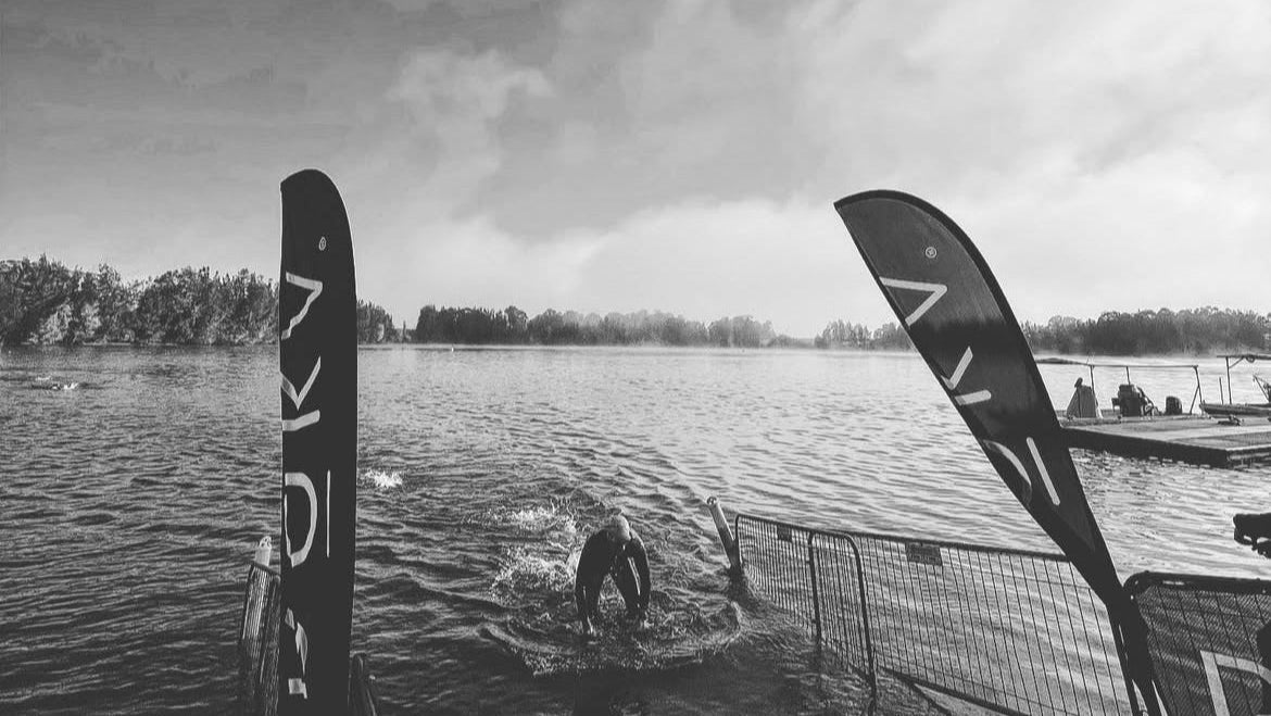 Triathlon on a race day fuelled by mapleROO Natural sport nutrition based on organic Canadian maple syrup, pure sap